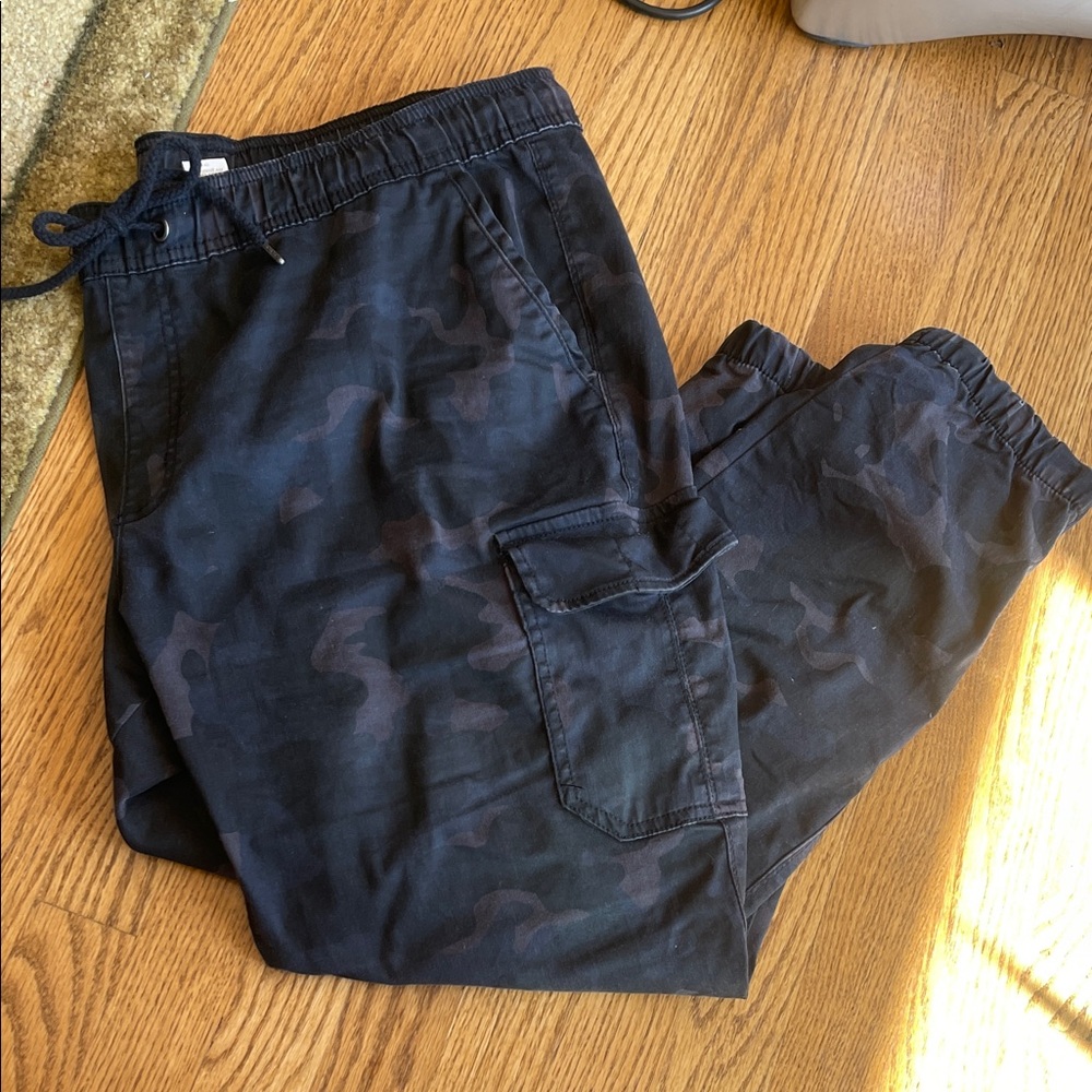 Women’s Black Camouflage Cargo Pants